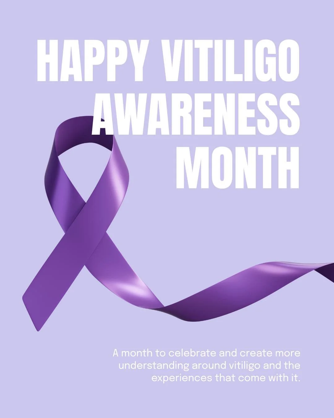 Vitiligo Awareness Month is here! 💜
 
For me, this month is about more than just building awareness, it&rsquo;s about creating connections. I see it as an opportunity to share stories, learn from each other, and create space for people to feel comfo