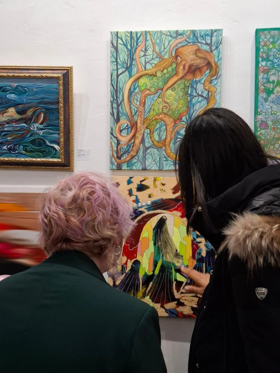Visitors at an Arrival Gallery Bali exhibition opening
