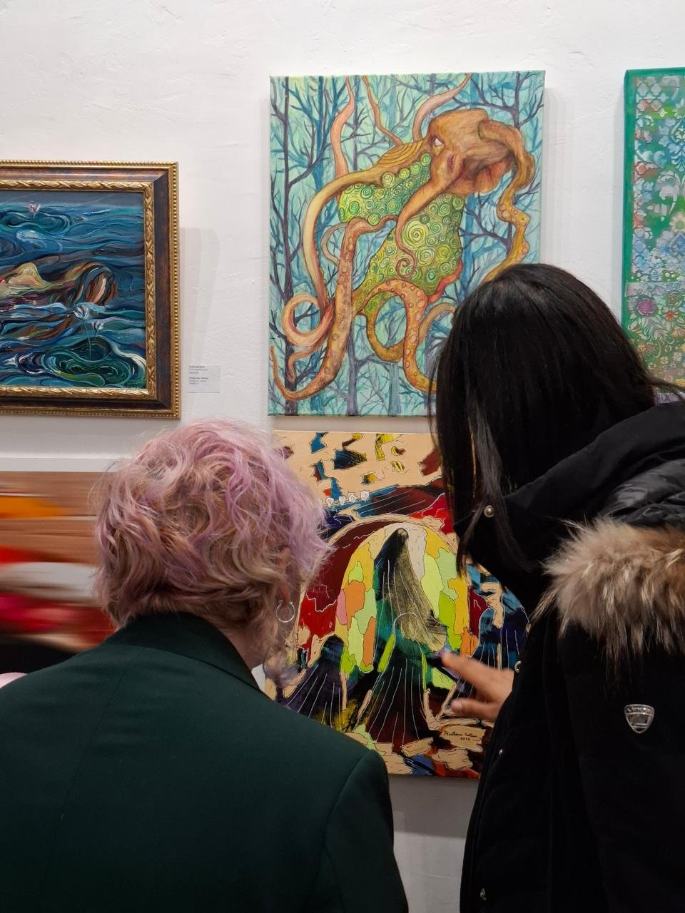 Visitors at an Arrival Gallery Paris exhibition