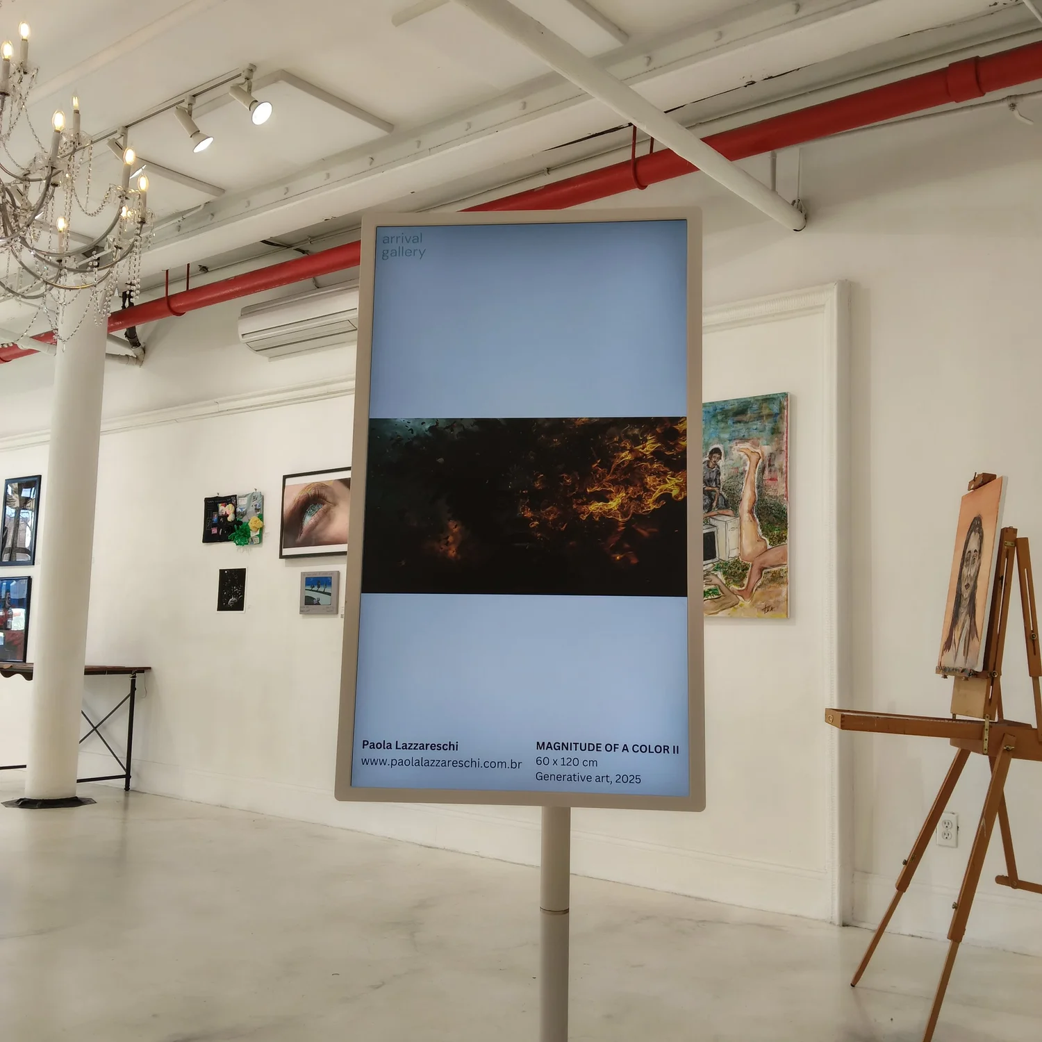 Arrival Gallery New York photography showcase on digital screen