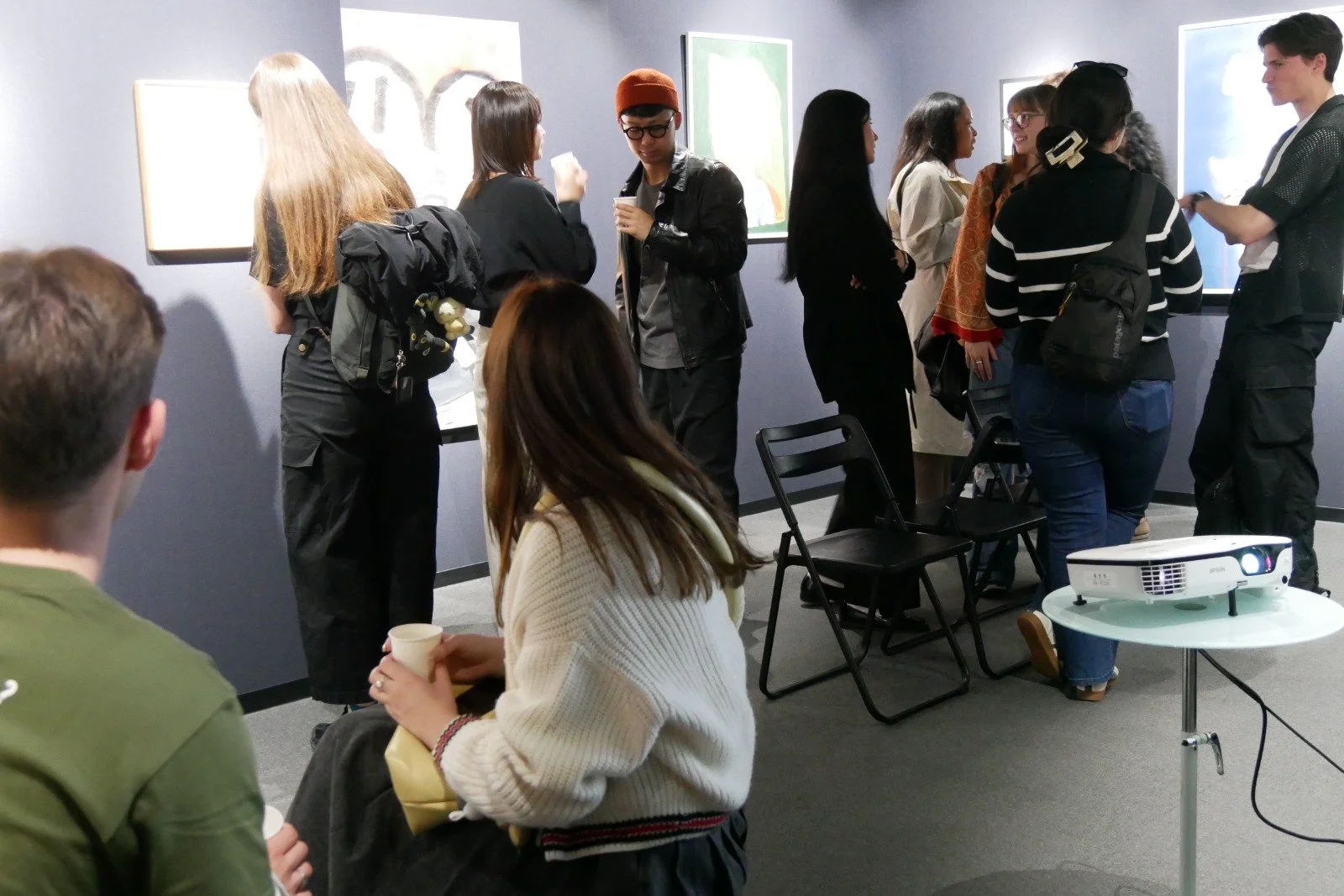 Visitors at an Arrival Gallery Osaka exhibition