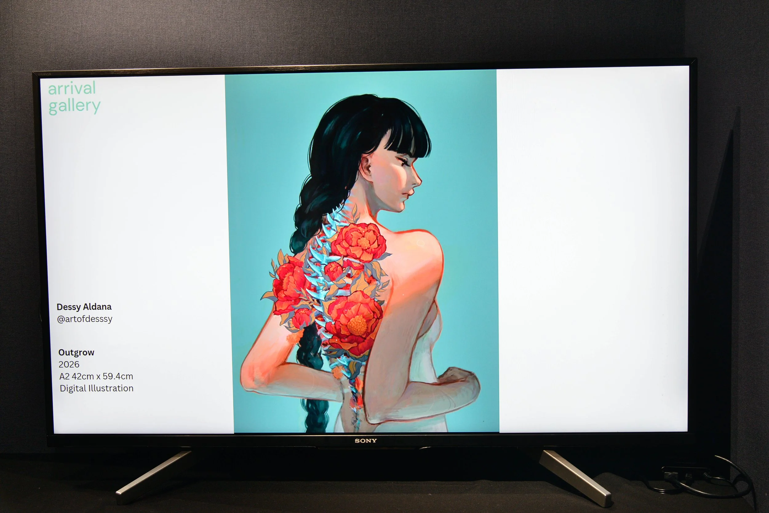 Arrival Gallery Osaka digital artwork display on screen