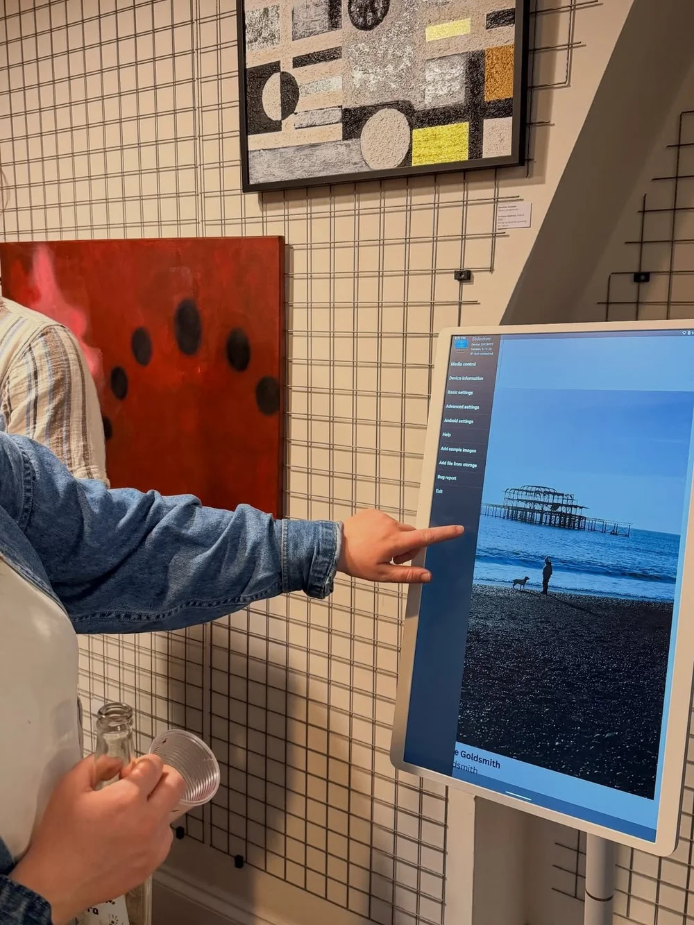 Arrival Gallery Brighton digital artwork display on screen