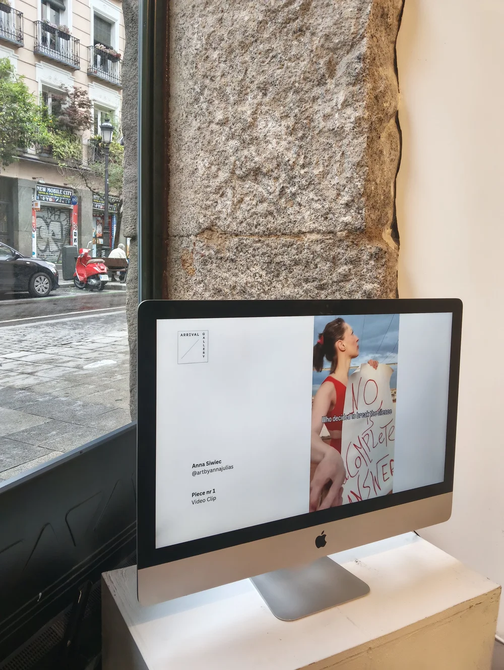 Arrival Gallery Madrid city activation and digital art presentation