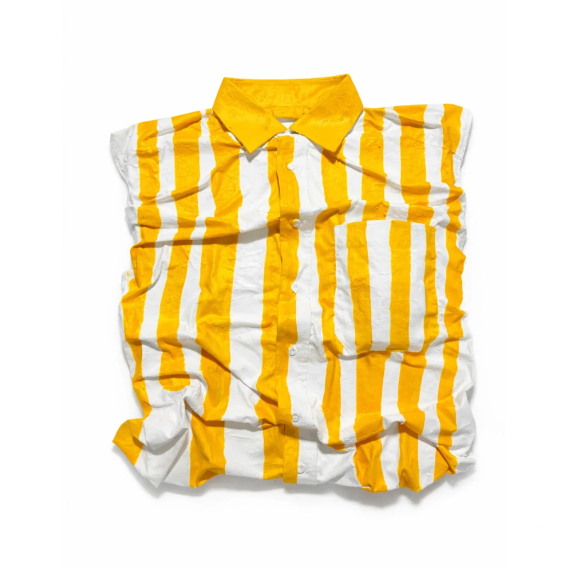 Portfolio Fabiana - Thick Skin - Yellow Stripes_Plaster_Textile_Acrylic Paint_40x40cm_950 EUR (3).png