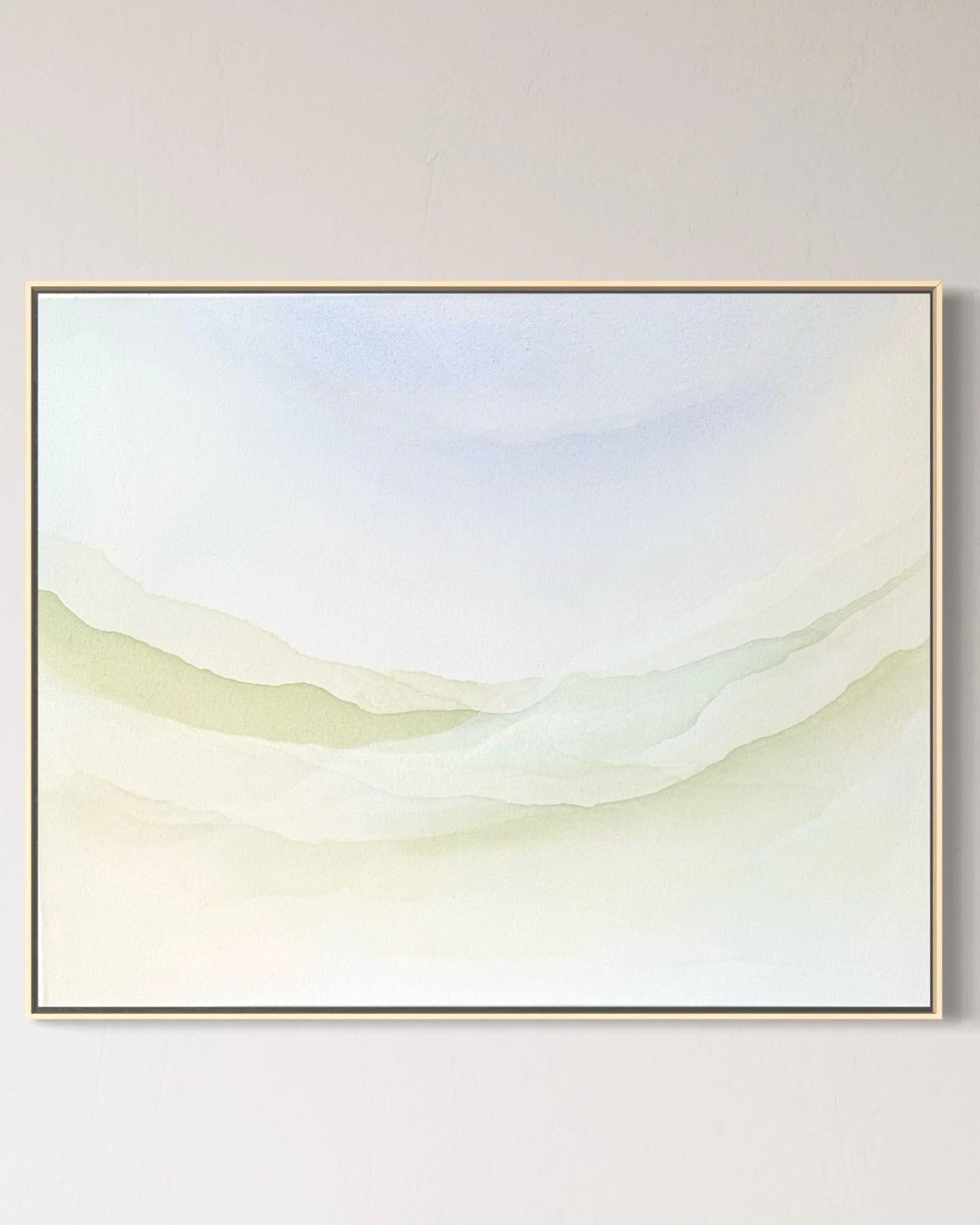 Where the Seagrass Rests abstract fluid acrylic painting by Robin Valentine.