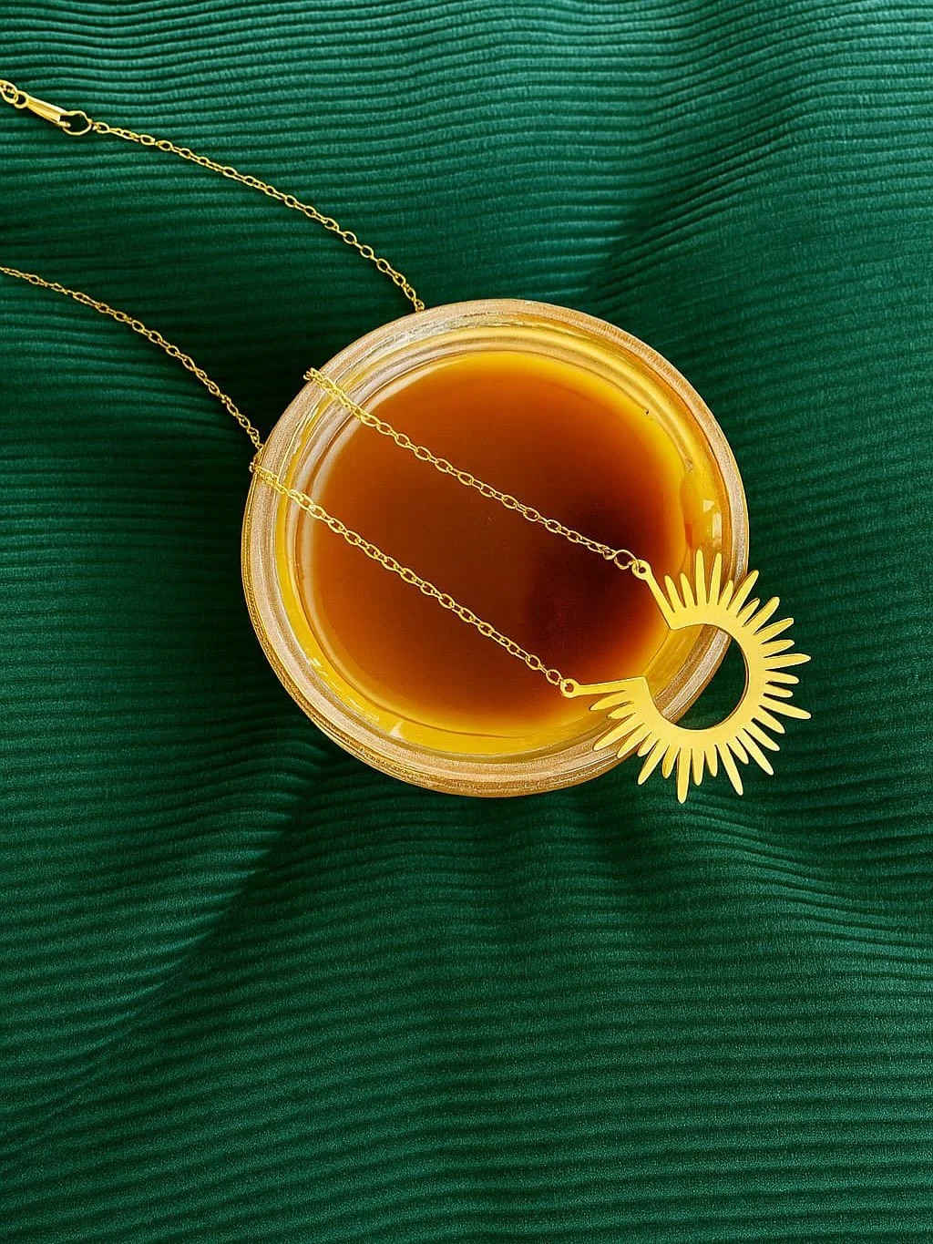 Sol&eacute;a Pendant Necklace ✨ ☀️ 
boho 🤝 everyday chic

[gold sun necklace dainty gold necklace beach jewellery everyday style handmade jewelry minimalist jewellery]