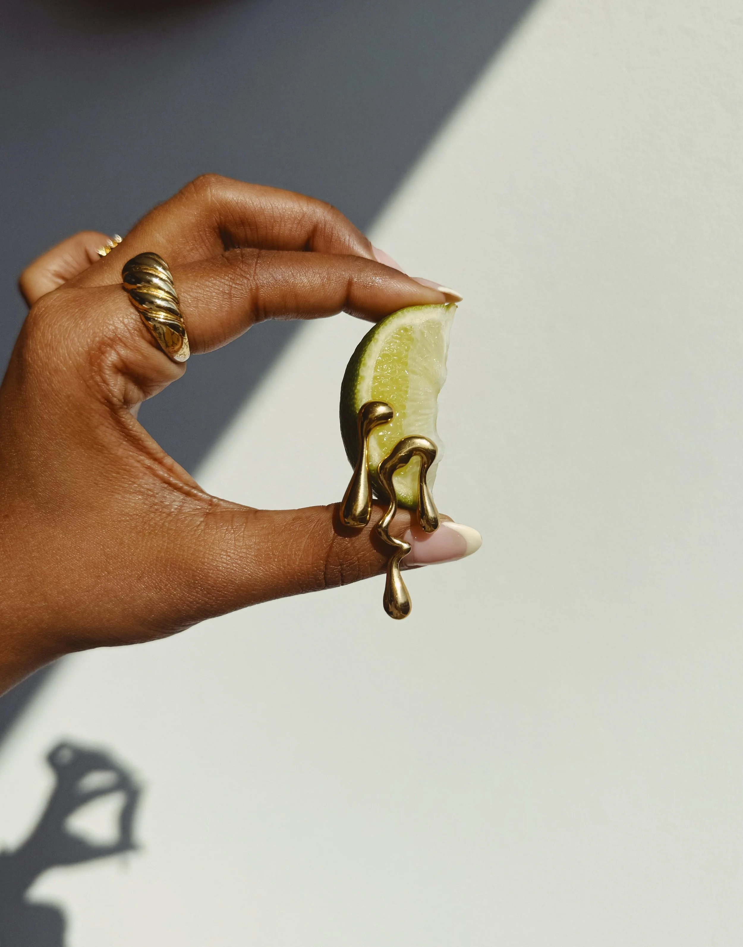 Molten Drop Earrings Golden