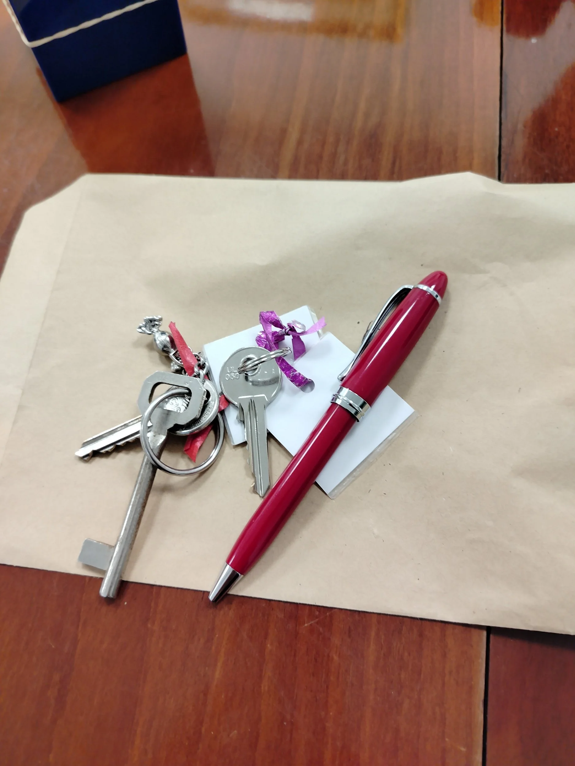 Property keys handed over after the successful purchase of a home in Italy.