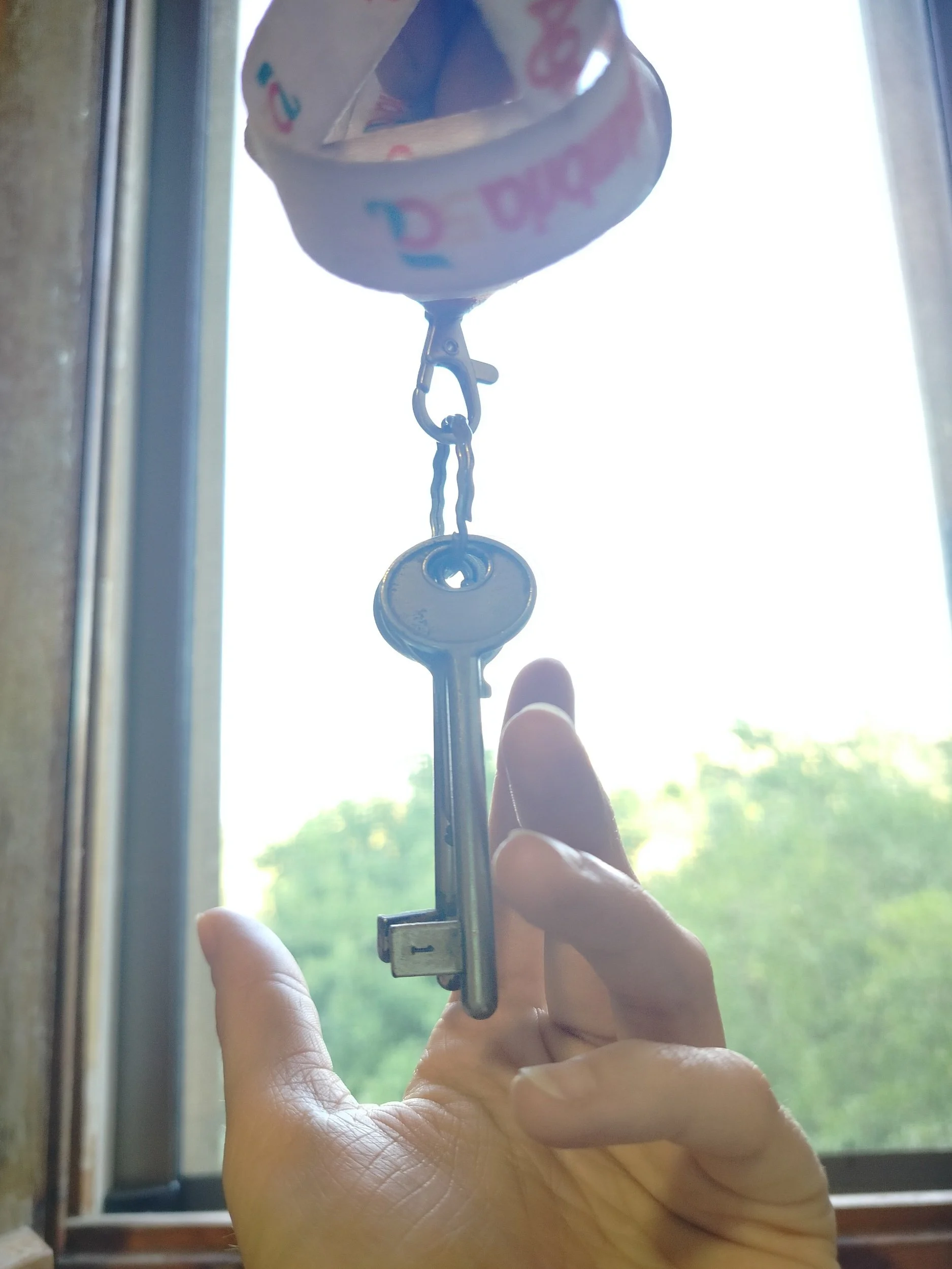 Receiving the keys to a new home in Le Marche, Italy.