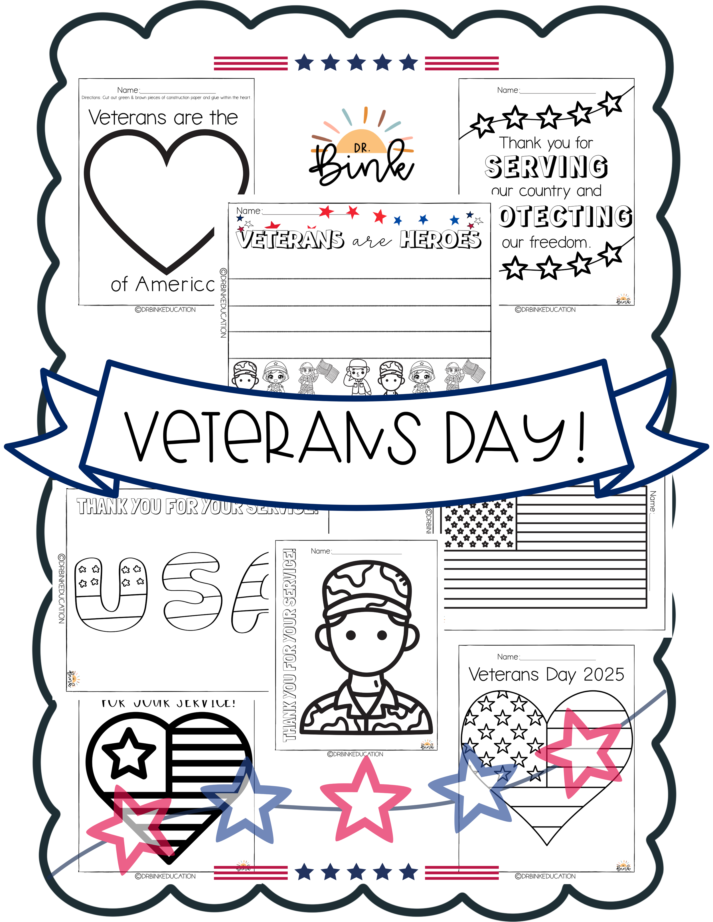 Veteran's Day Coloring Sheets