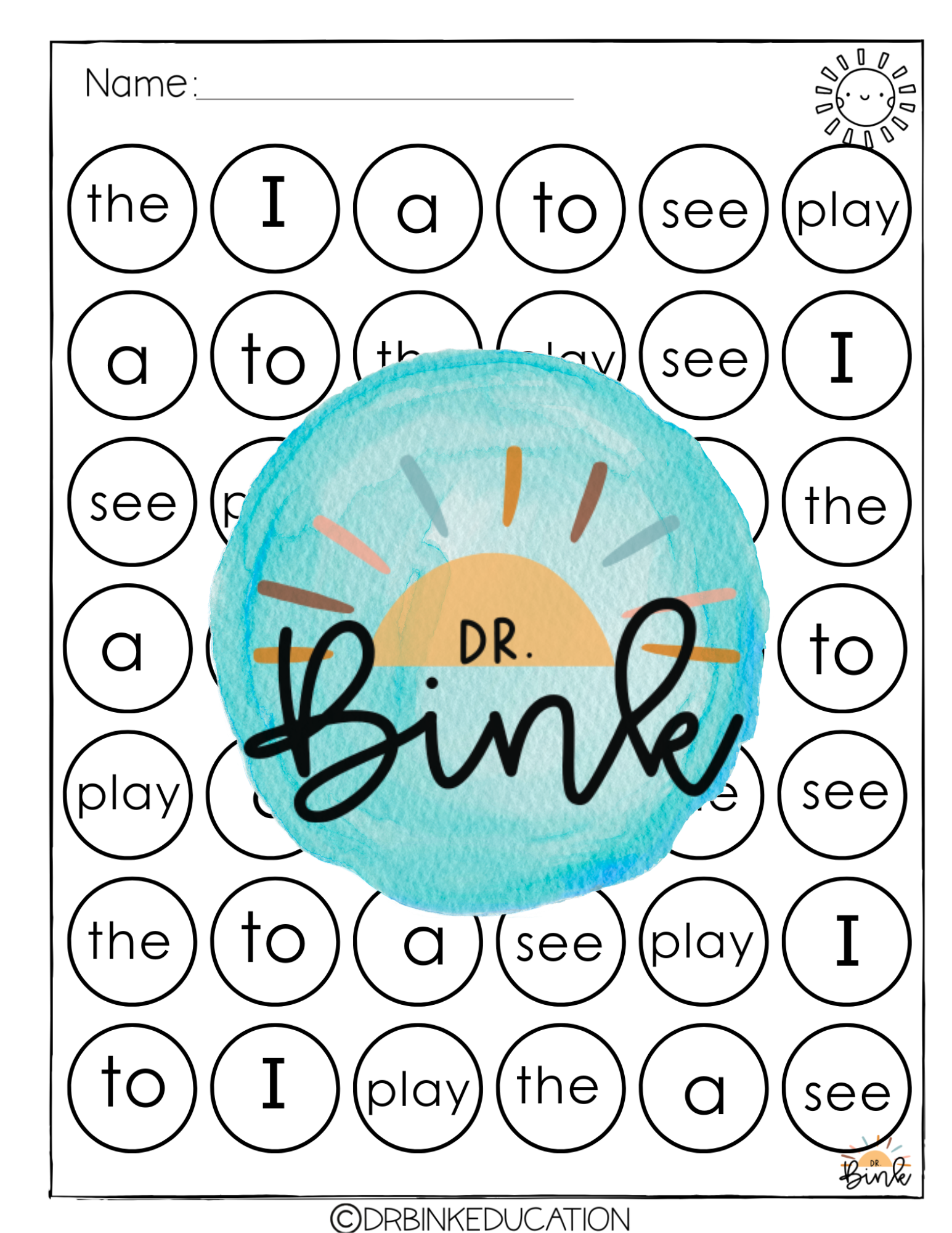 95%-Aligned | High-Frequency Word Bubble Sheets (Lessons 1-8)
