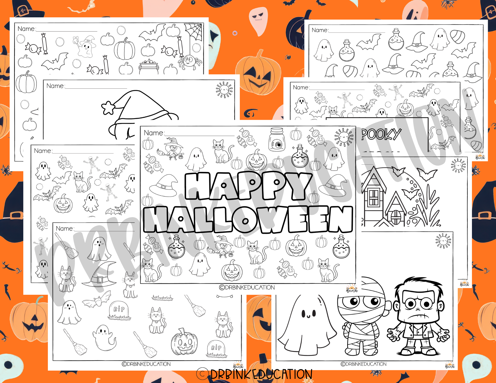 Halloween Coloring Sheets