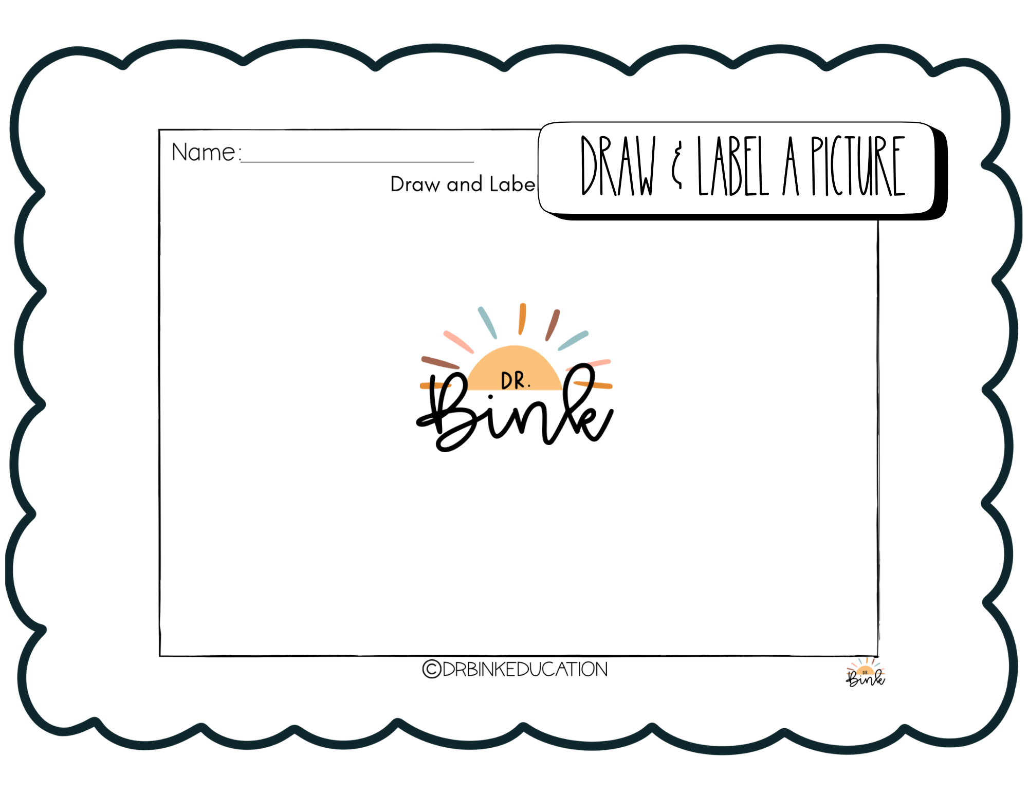 Draw and Label a Picture Worksheet | Vocabulary | No Prep