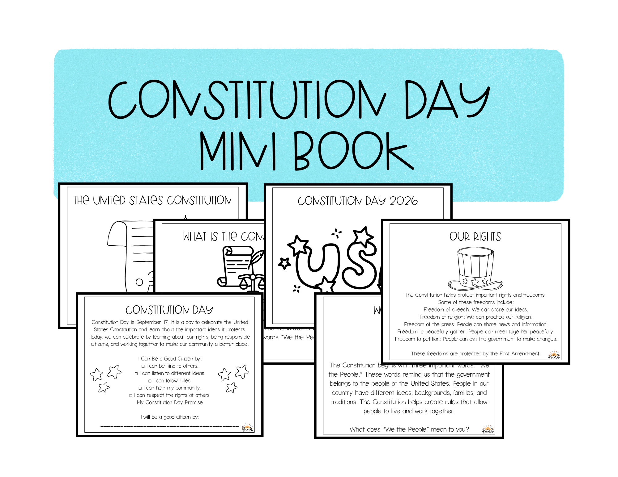 Constitution Day Mini Book | Constitution Day Activities | September 17