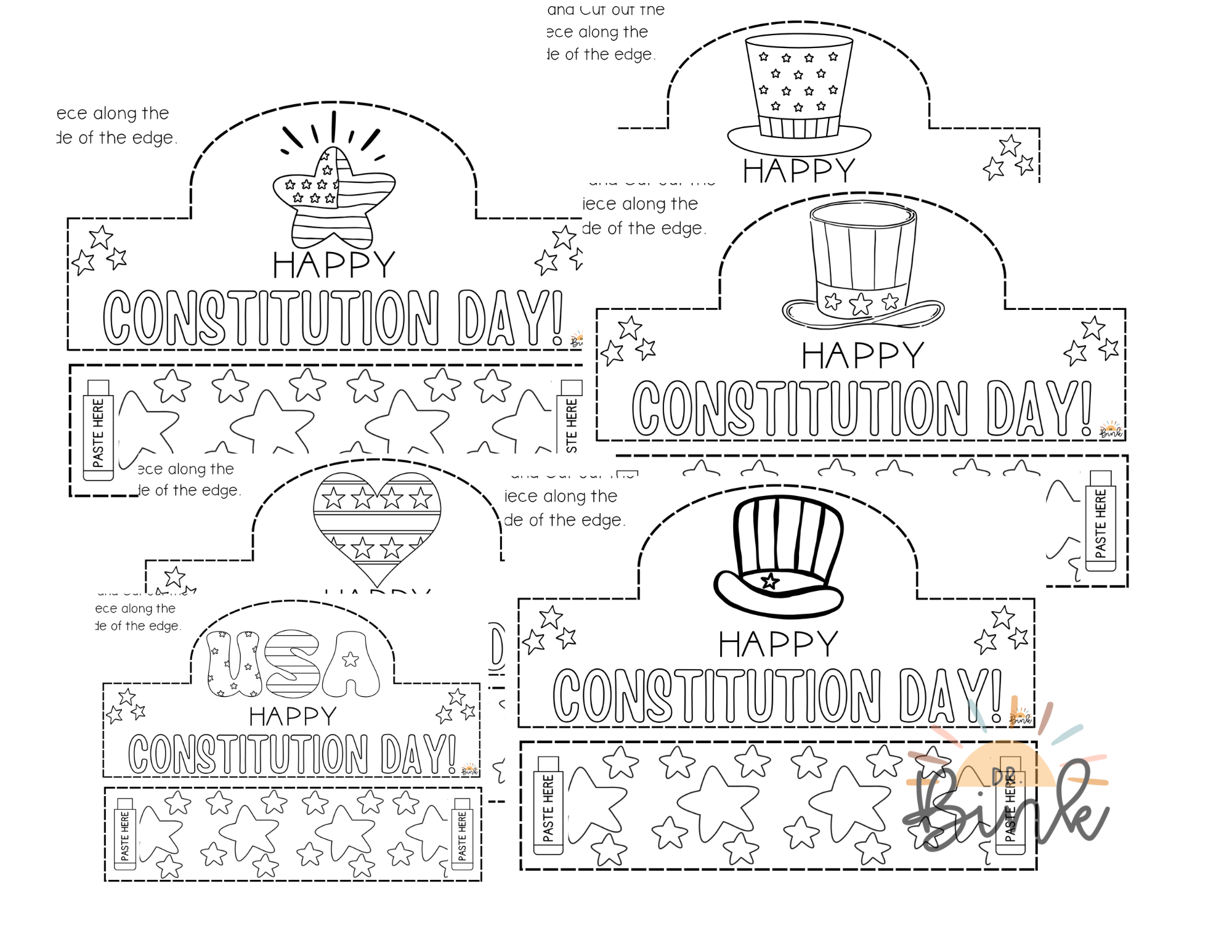 Constitution Day Hat Craft | Printable Constitution Day Hats