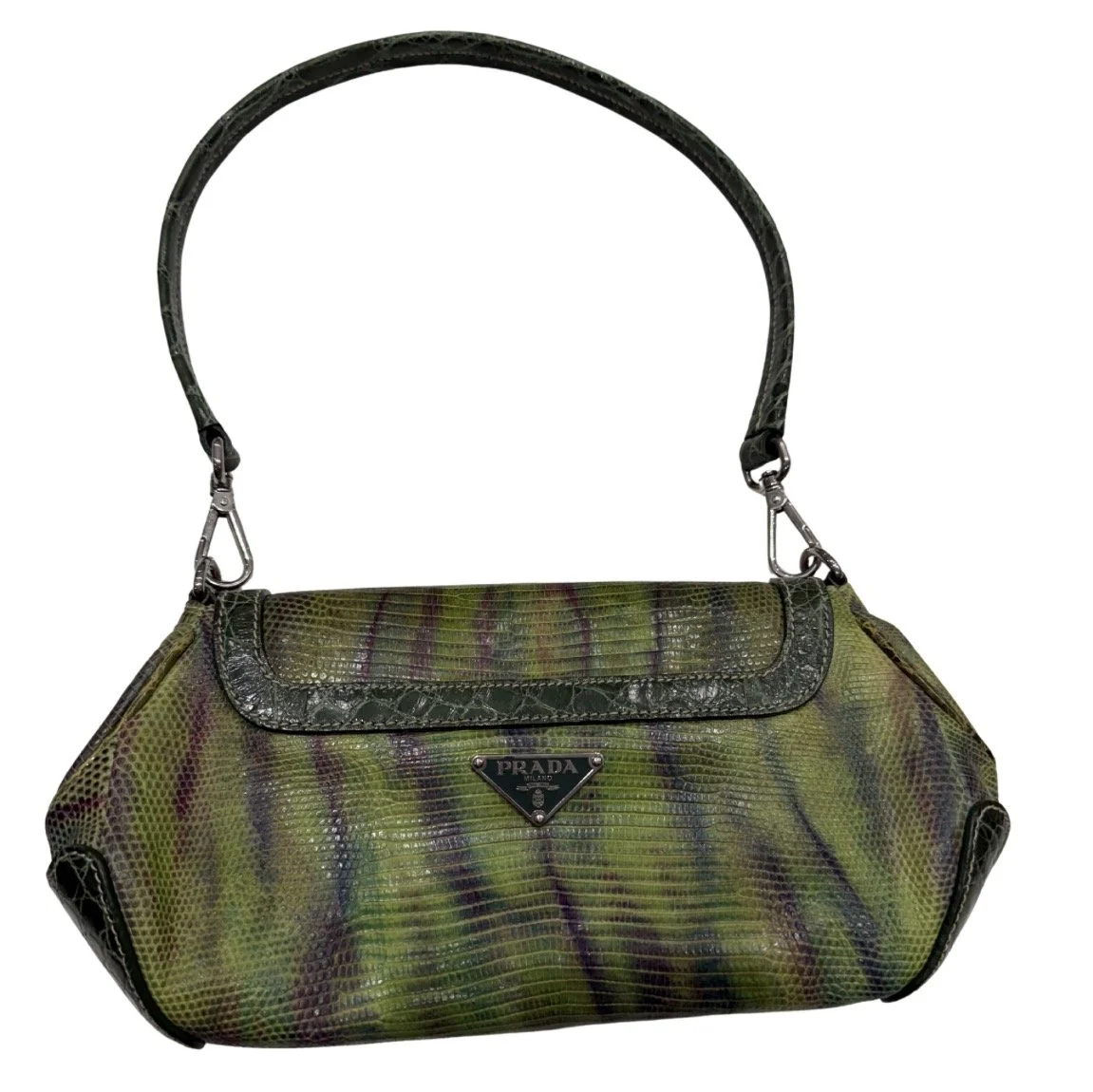 Vintage Prada Green Animal Skin Bag