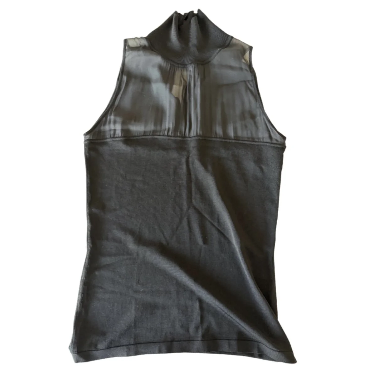 Versace Black Sheer Turtle Neck
