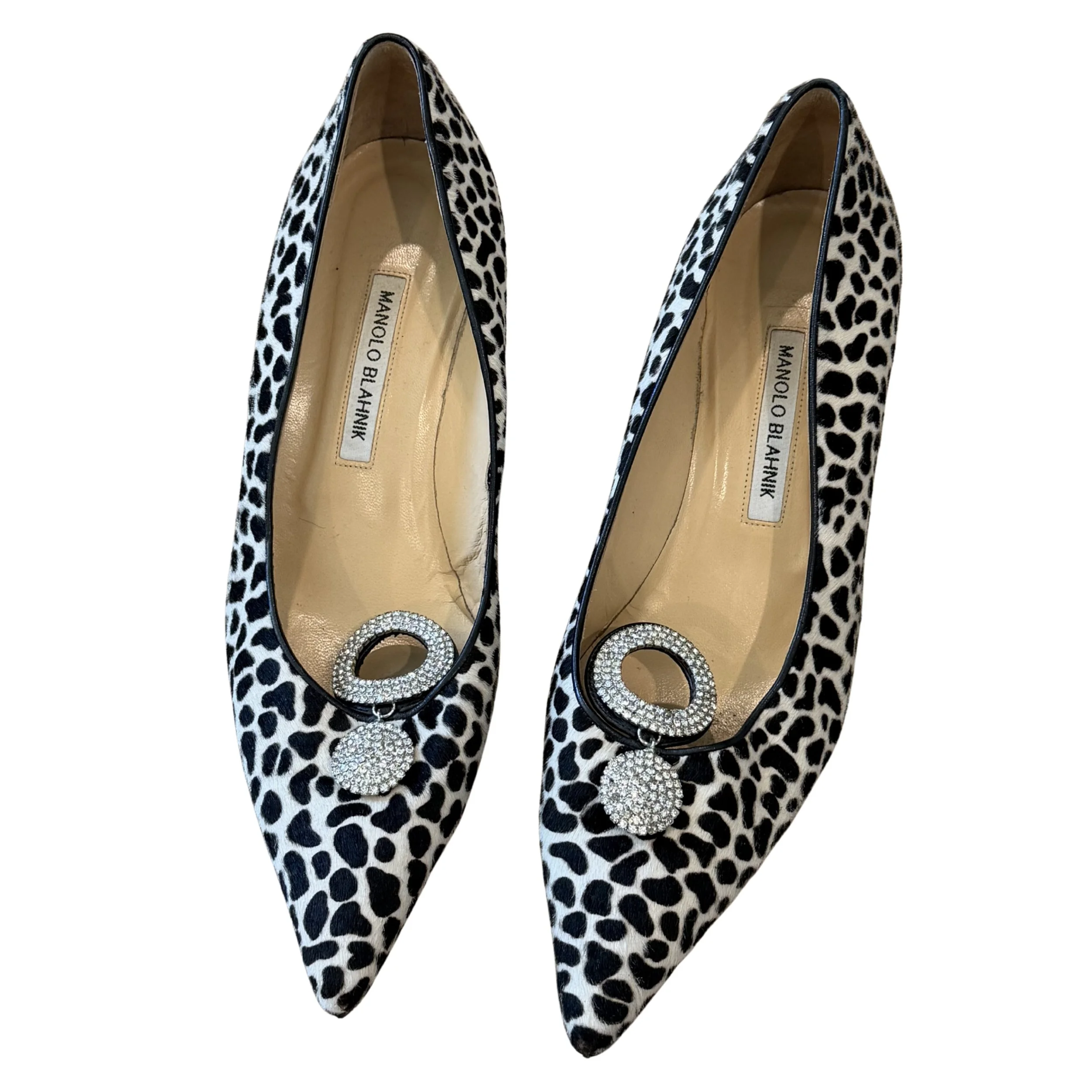 Calf Hair Manolo Blahnik Kitten Heel