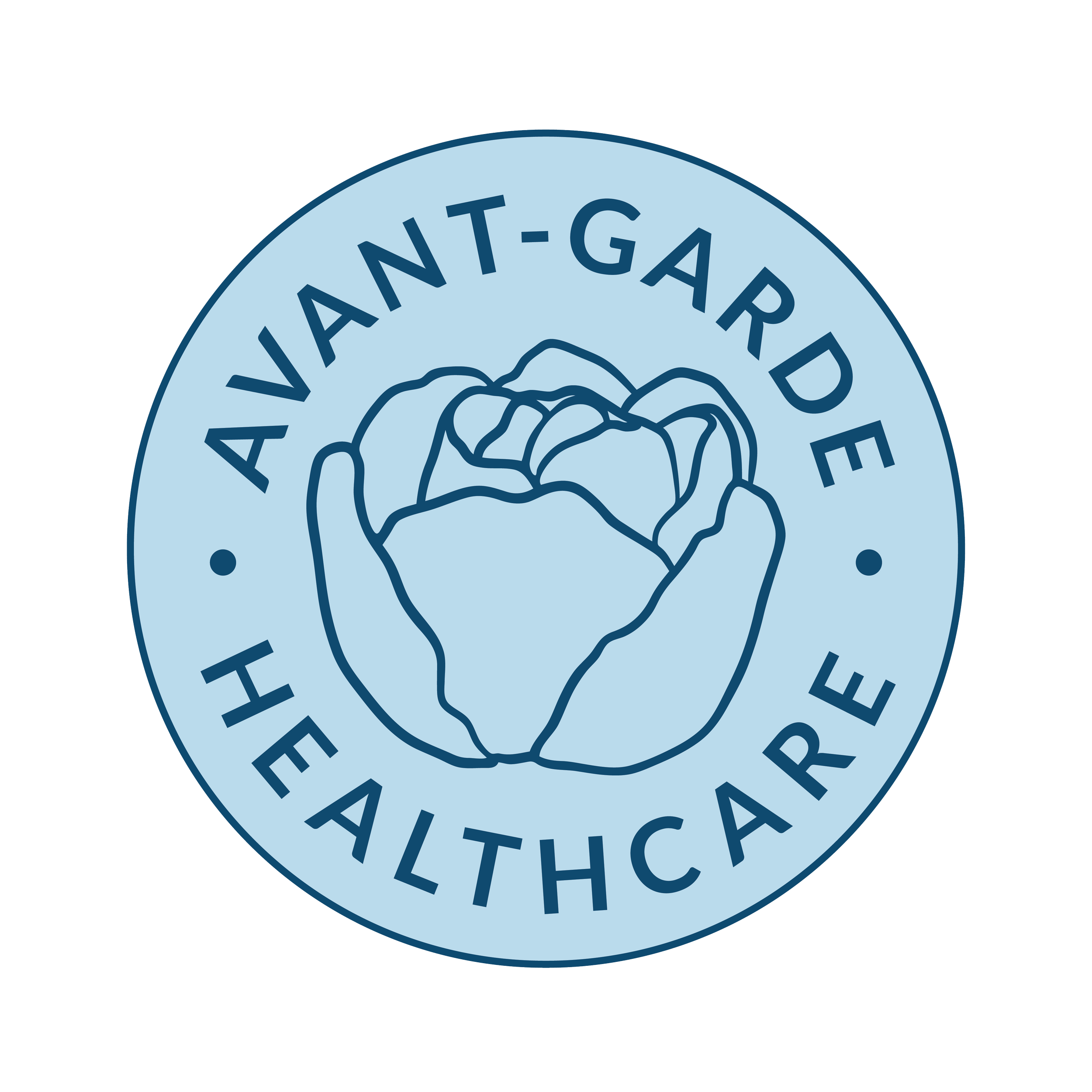 Avant-Garde Healthcare Stamp Logo