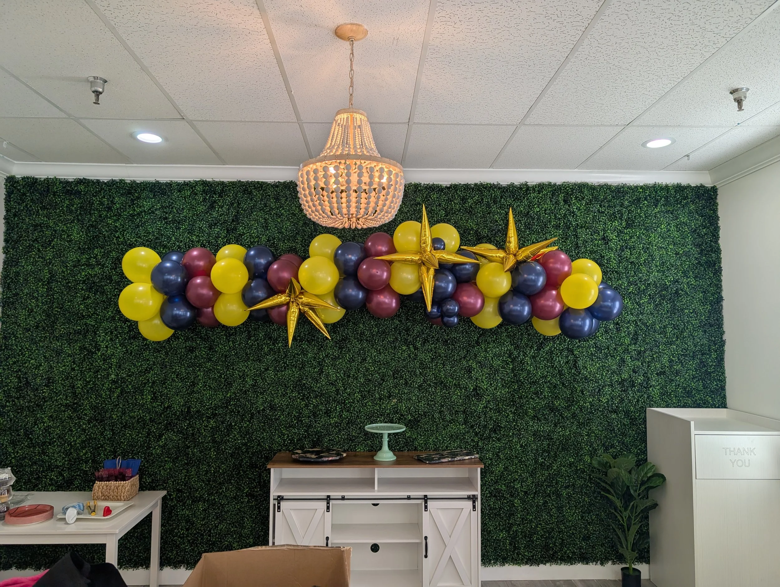 balloon garland with nuggets theme for $75