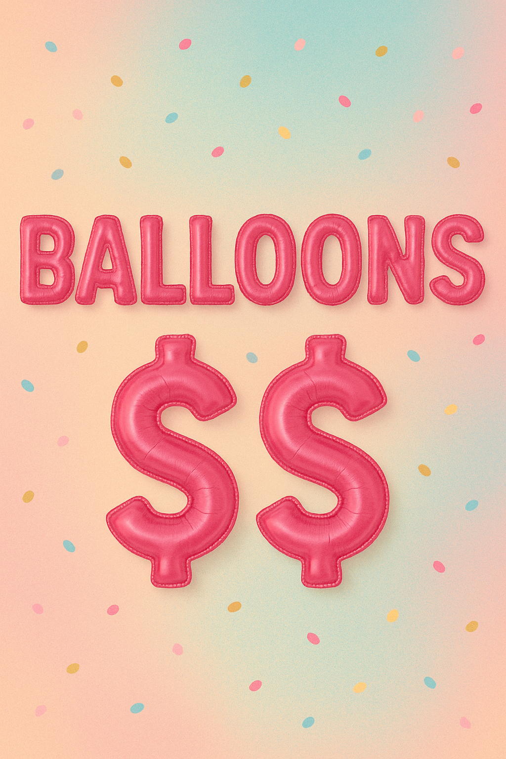 balloons and money signs made of balloons