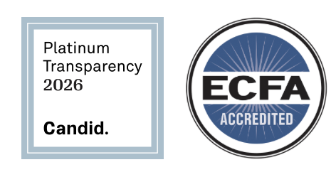 Certificate with Platinum Transparency 2026 and ECFA accredited logos.