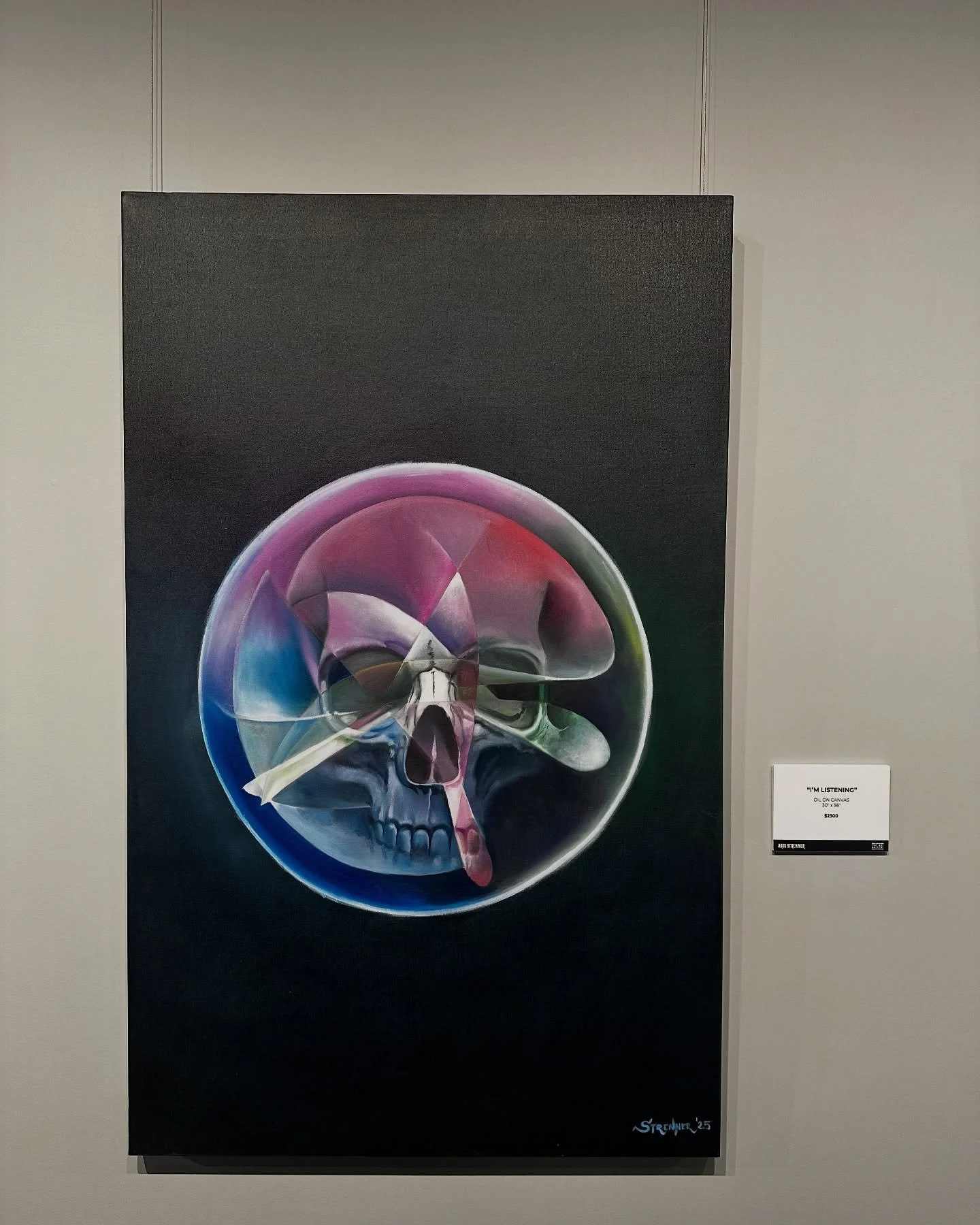 &ldquo;I&rsquo;m listening&rdquo; oil on canvas 24x30 @hustlebutterfineartgallery
