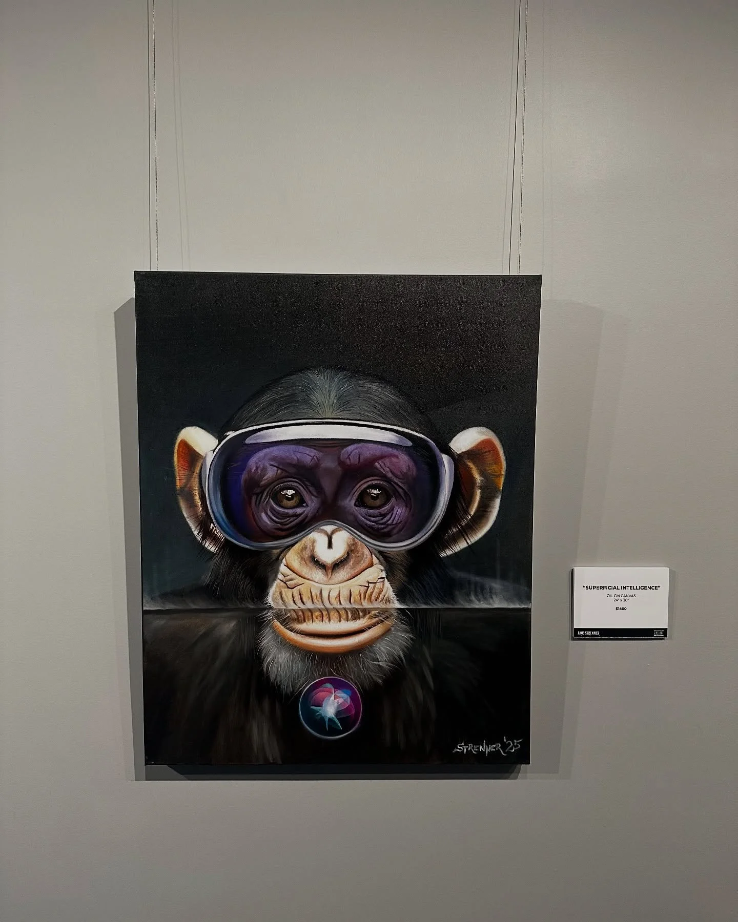 &ldquo;Superficial intelligence&rdquo; oil on canvas 24x30 @hustlebutterfineartgallery