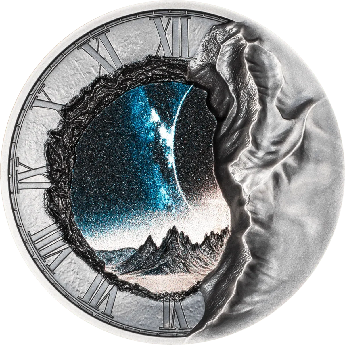 GR-Reserve-2025-Cook-Islands-Portal-of-Time-2-oz-Silver-Antiqued-Coin-Front.webp
