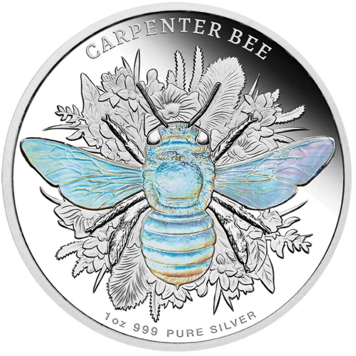 2026 Niue Australian Native Bees Carpenter Bee 1 oz Silver Proof Hologram Coin