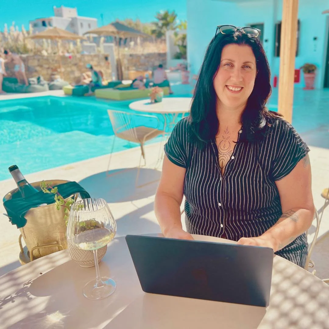 Work from anywhere? Yes. With a drink in hand? Also yes.

Being a Groomer VA means I can handle client follow-ups with one hand and a glass of wine in the other. Work-from-anywhere life is real&hellip; even if &ldquo;anywhere&rdquo; is a patio with a