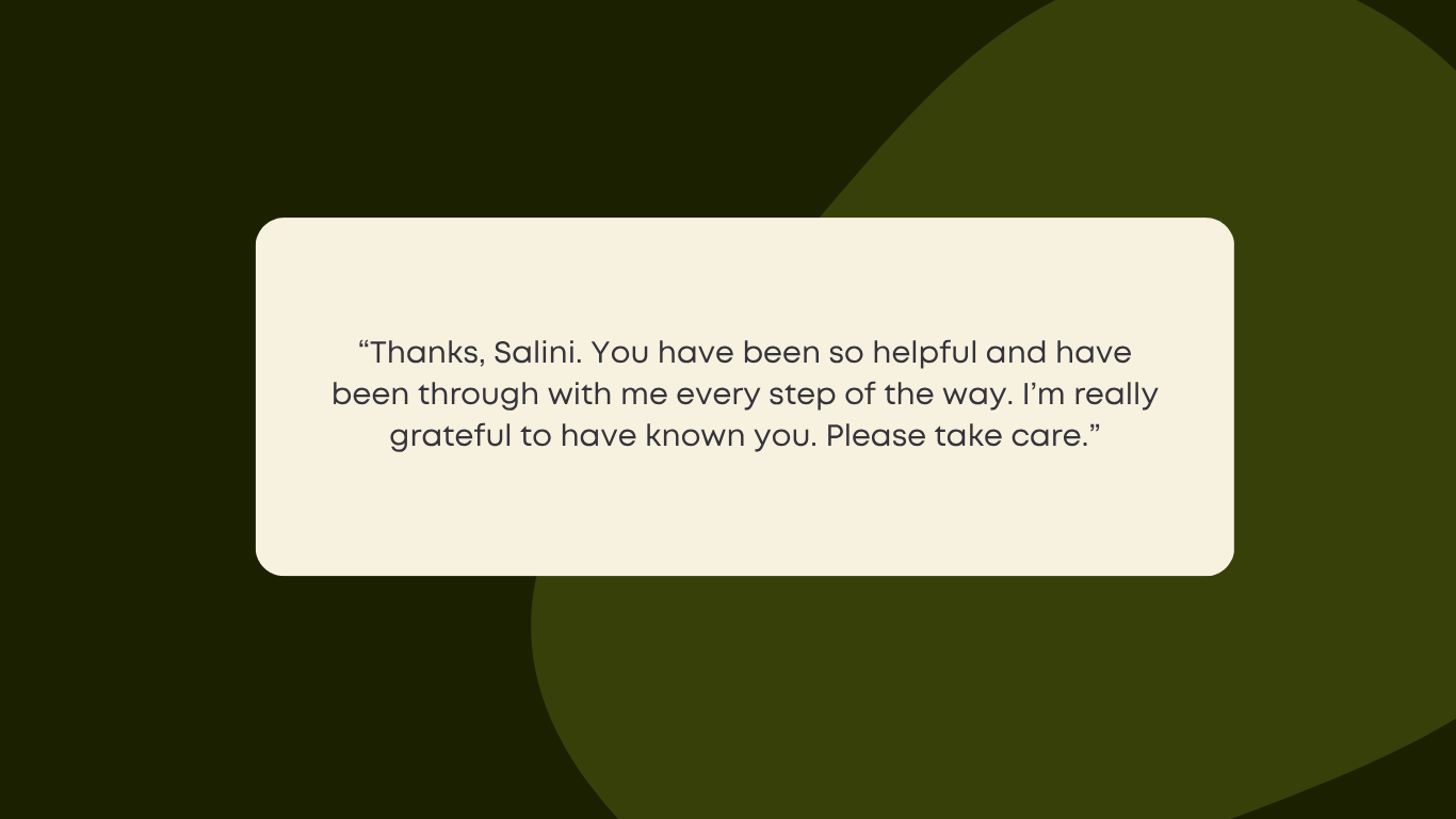 Client Journey : A Quiet Gratitude