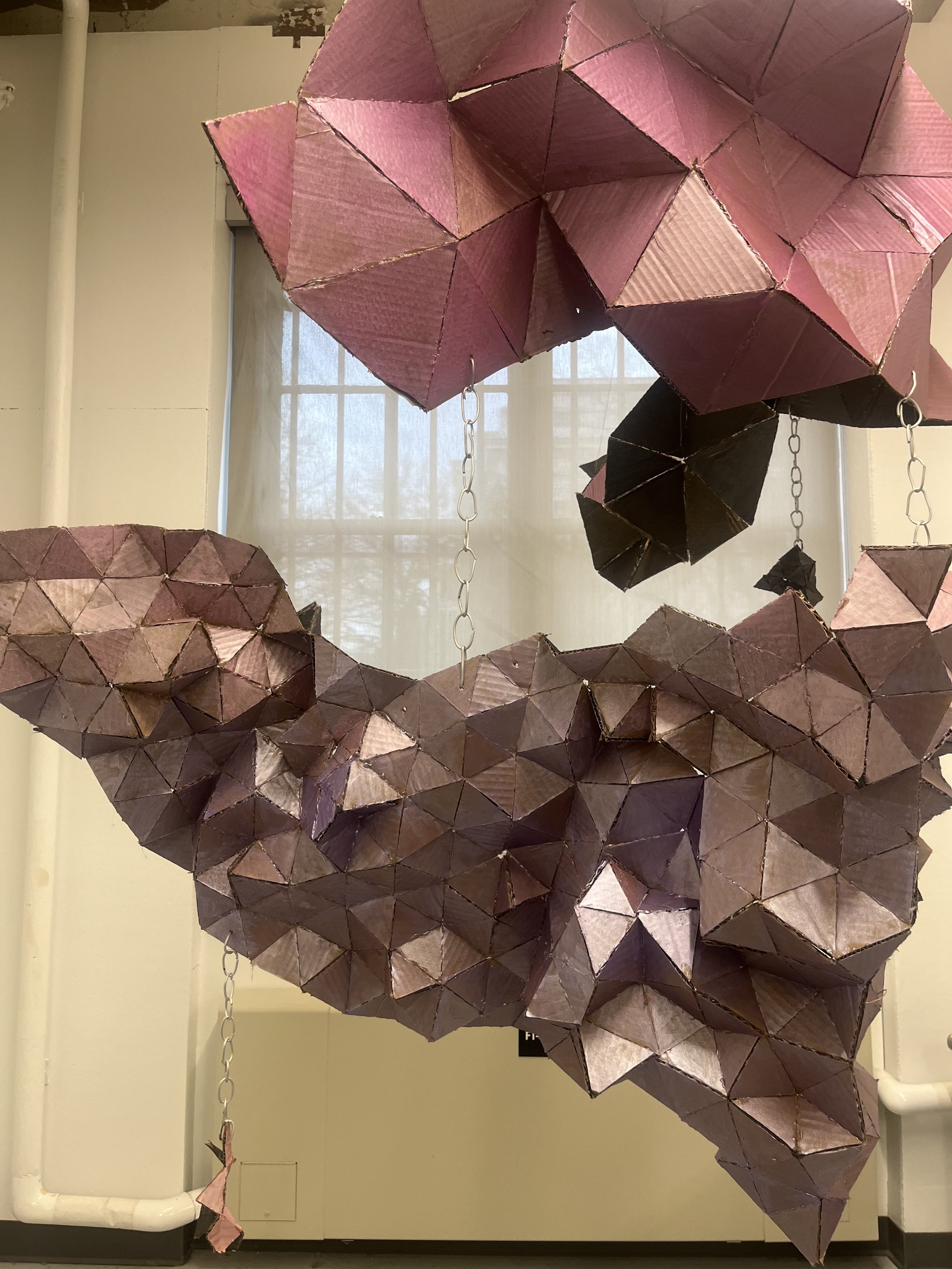 cardboard, ink, and metal wire. december, 2024. 