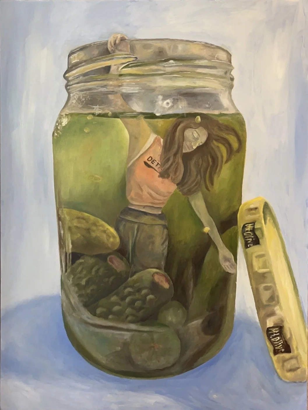 Escaping the Brine, oils on 30in x 40in canvas, 2023