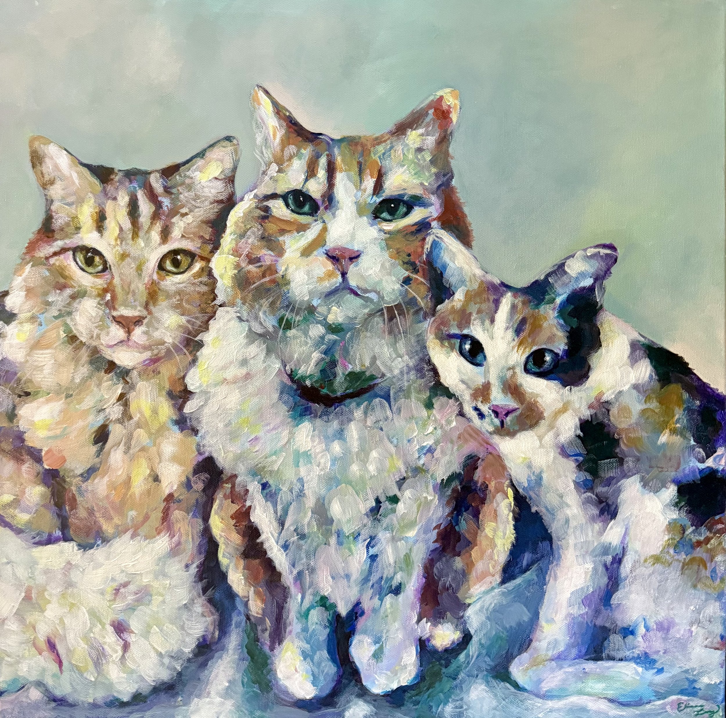 kaner, missy & lil kitty, acrylics, 2026