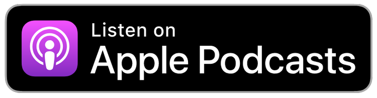 Apple Podcasts logo with text 'Listen on Apple Podcasts'.