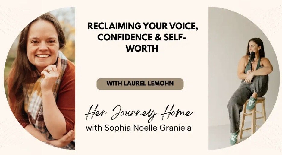 Spiritual Friction podcast episode featuring Sophia Graniela and Laurel LeMohn discussing reclaiming your voice after trauma, healing self-worth, personal growth, emotional healing, and learning to take up space.