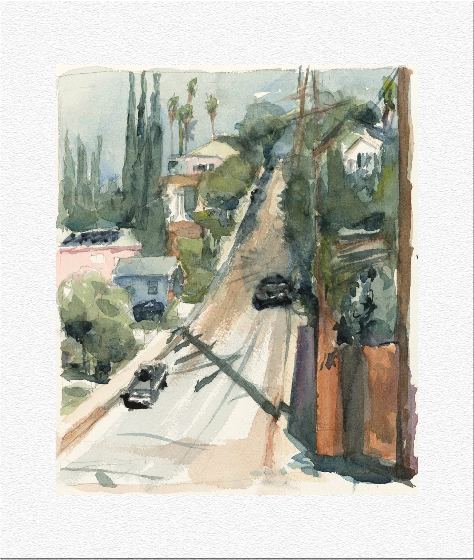 Steep Street in L.A. by Paddy Hurley (Archival Print)
