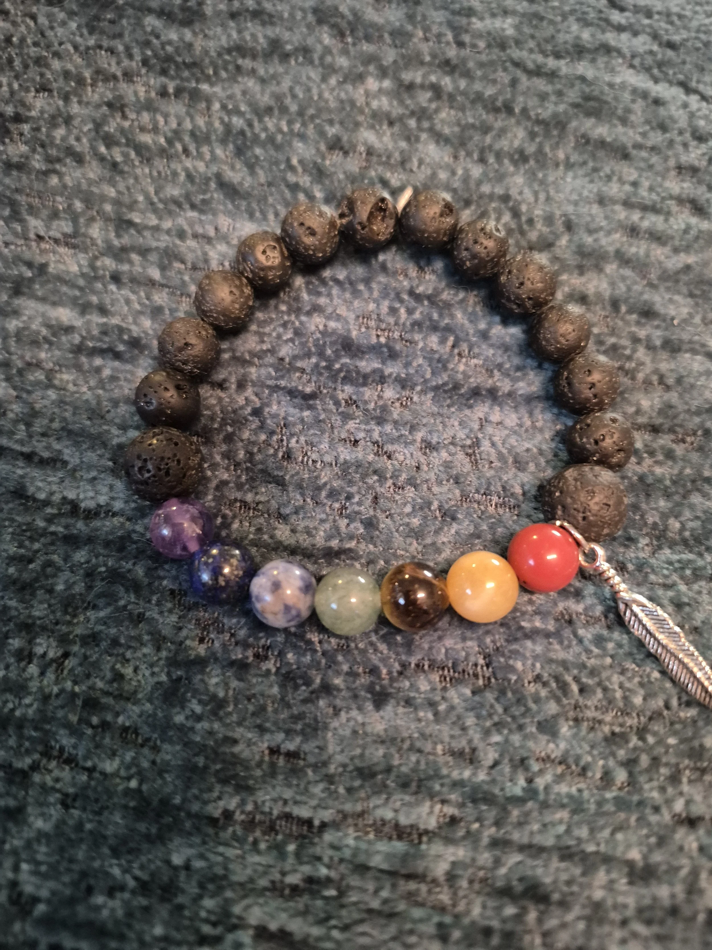 Lava Rock Bracelet Rainbow
