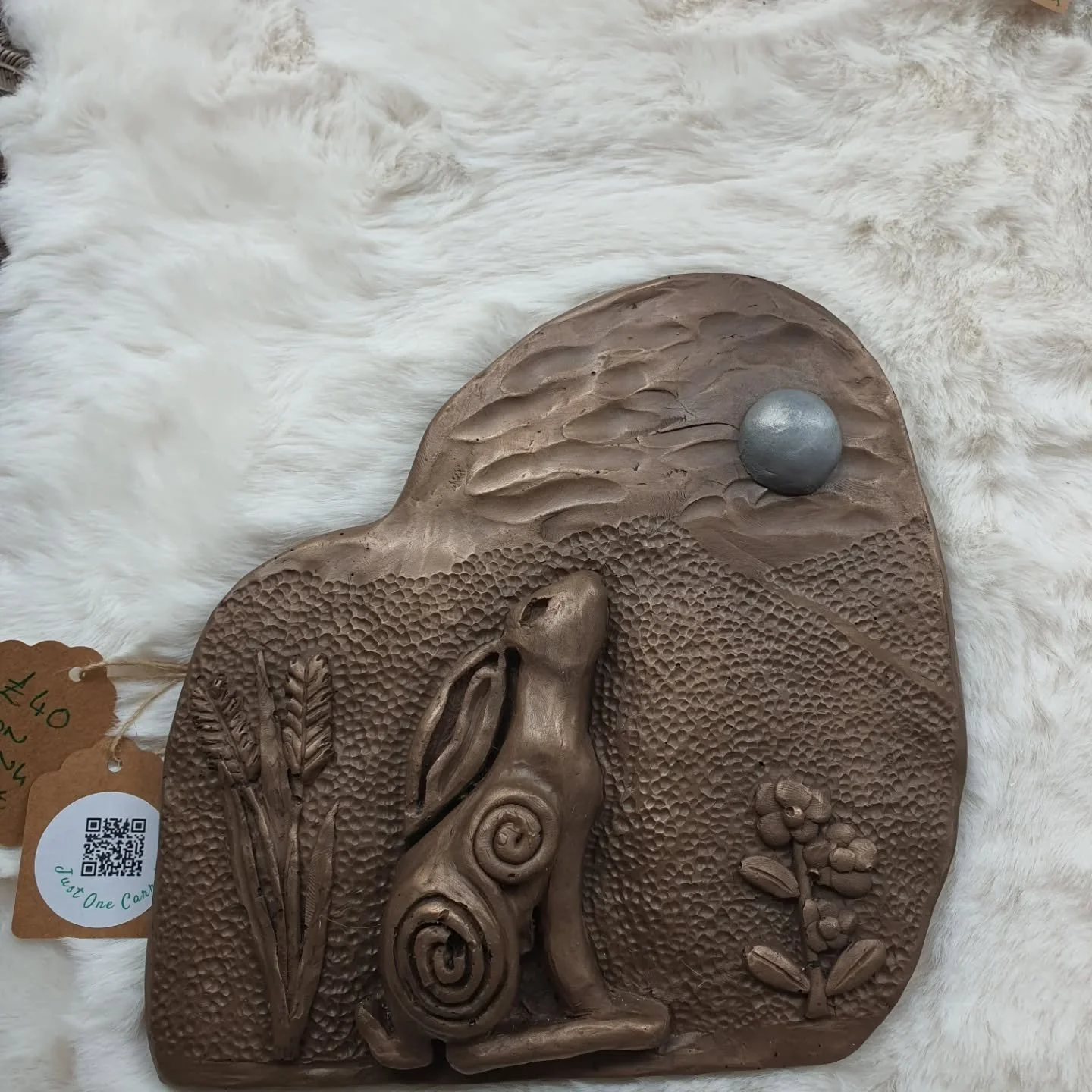 Hares &amp; Dragons in cold cast bronze, available to buy from my website. Also available at The Boathouse in Monmouth.