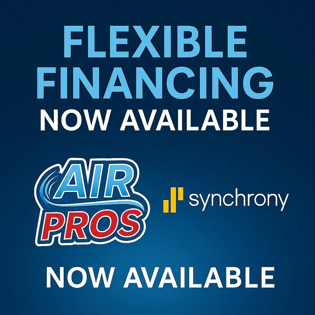 Big News &mdash; Financing Now Available with Synchrony Bank! 💳
We&rsquo;re excited to announce that Air Pros has officially partnered with Synchrony Bank to make staying comfortable more affordable than ever.
Whether you&rsquo;re replacing an old s