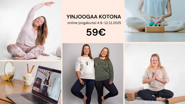 Yinjoogaa kotona -online joogakurssi