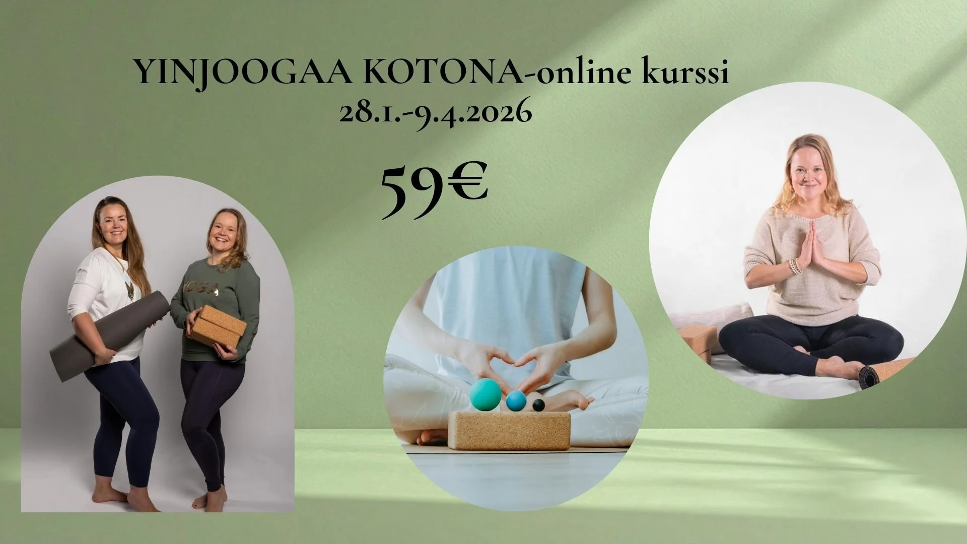 Yinjoogaa kotona 28.1.-9.4.2026