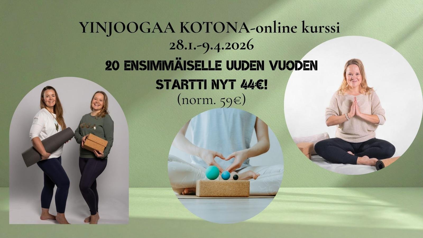 Yinjoogaa kotona 28.1.-9.4.2026