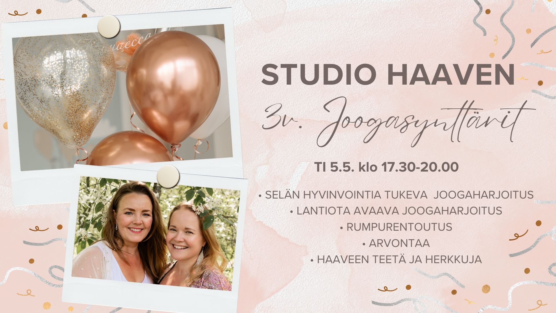 Studio Haaveen joogasynttärit