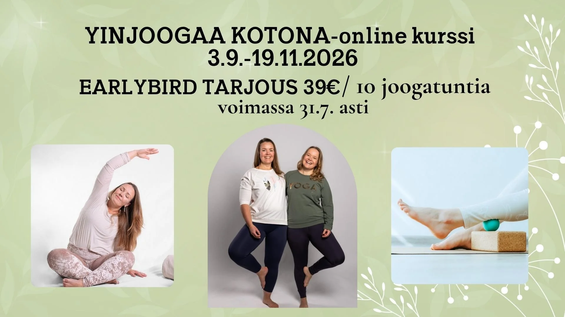 YINJOOGAA KOTONA online Joogakurssi 