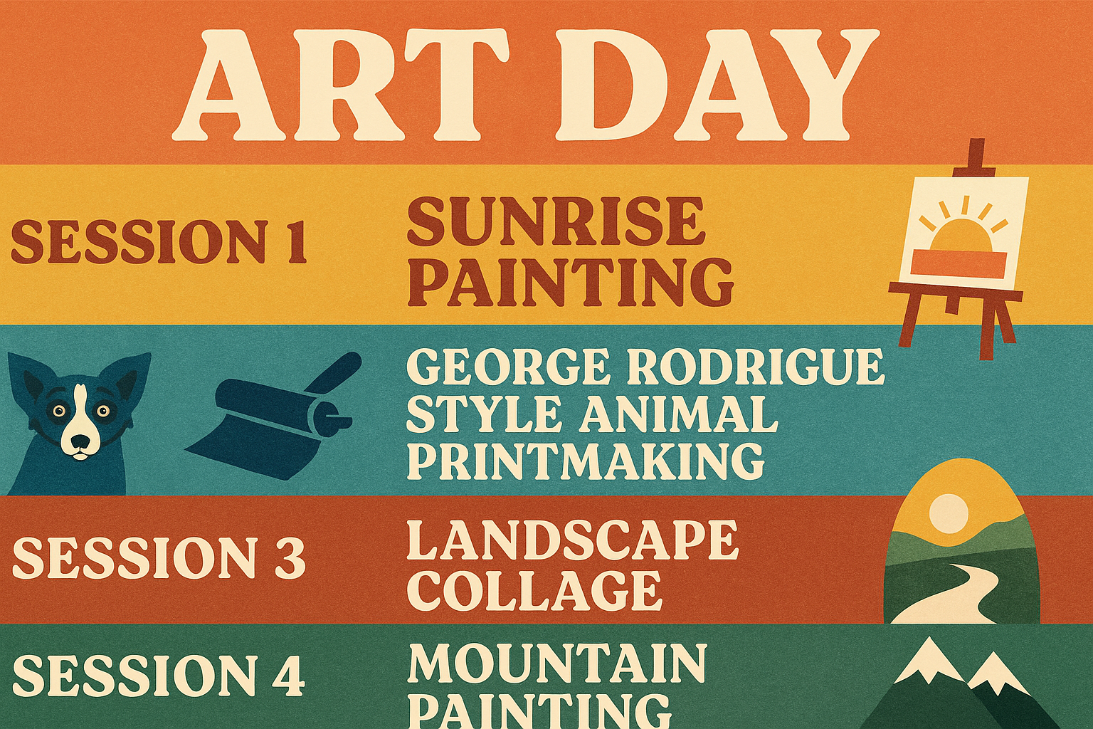 Art Variety Sessions for Littles (ages 5-8)