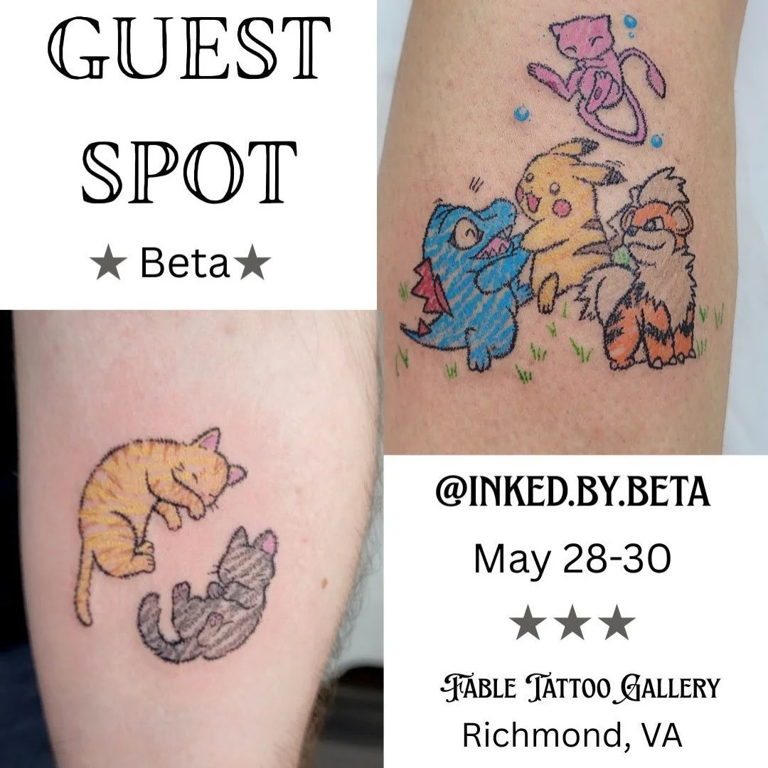 GUEST SPOT⭐️ Beta (@inked.by.beta) is visiting from May 28-30 DM or text to book 832-713-9169