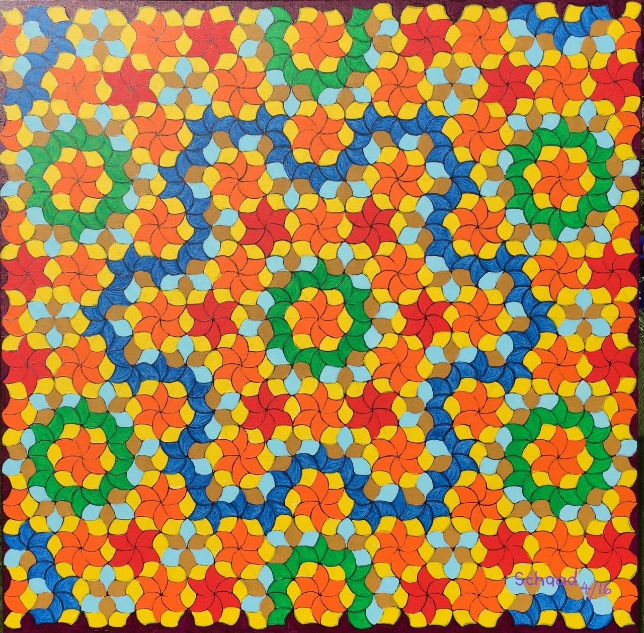 Sixfold Quasiperiodic Pattern, 2016